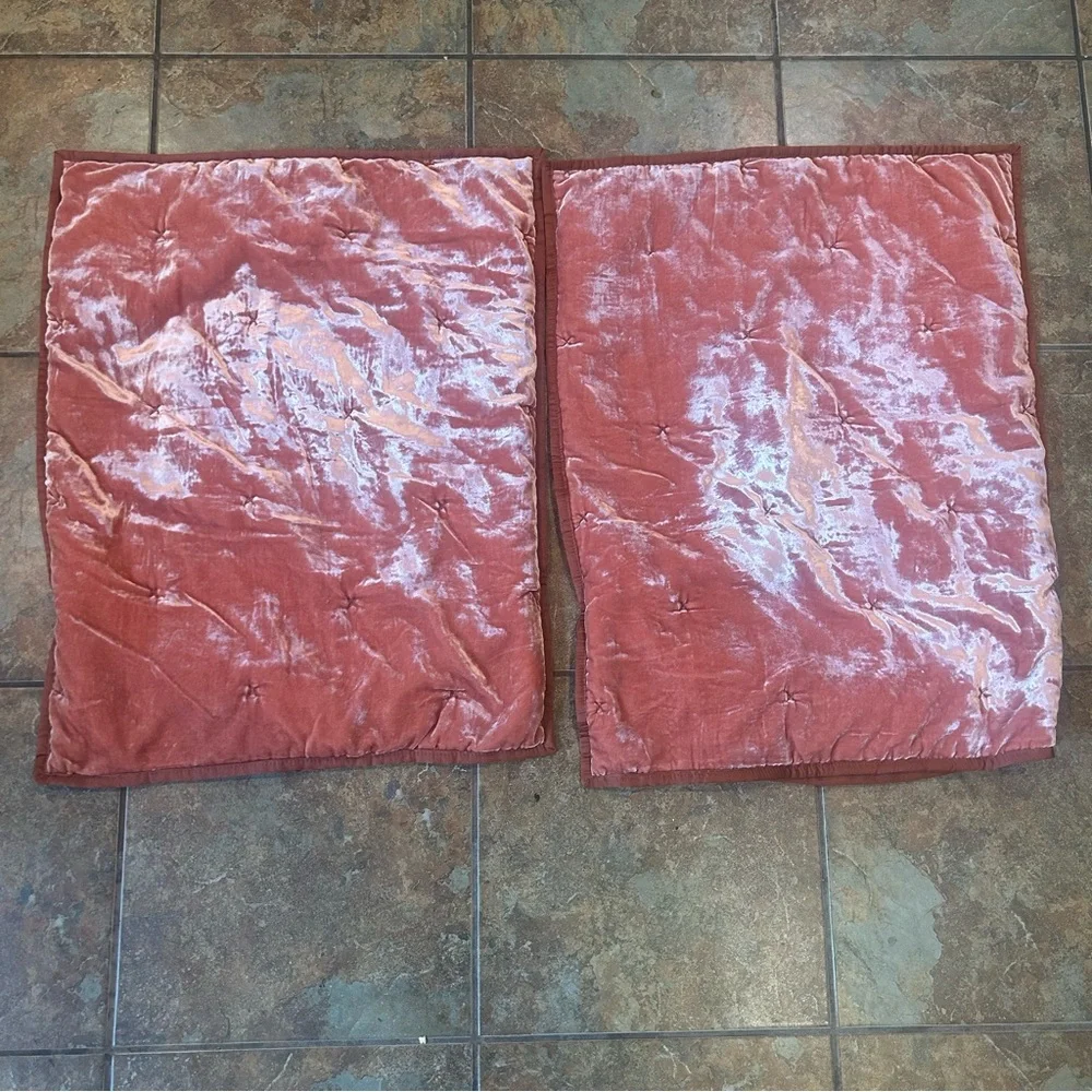 Opalhouse Velvet Quilted Comforter 2 Pillow Shams Blush Romantic Boho Cosy - Picture 6 of 9